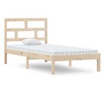 vidaXL Cadre de lit 90x190 cm Simple Bois massif
