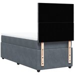 vidaXL Sommier à lattes de lit et matelas Gris foncé 90x200 cm Velours