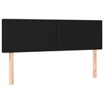 vidaXL Sommier à lattes de lit avec matelas Noir 140x190 cm Tissu