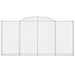 vidaXL Paniers à gabions arqués 6 Pièces 300x30x140/160 cm fer galvanisé