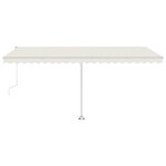 vidaXL Auvent automatique sur pied 500x300 cm Crème