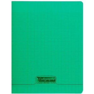 Cahier 140 pages seyès 90 g couverture polypropylène vert format 17 x 22 cm CALLIGRAPHE