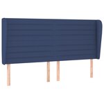 vidaXL Sommier à lattes de lit avec matelas Bleu 160x200 cm Tissu