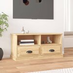 vidaXL Meuble TV chêne sonoma 93x35 5x45 cm bois d'ingénierie