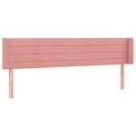 vidaXL Tête de lit avec oreilles Rose 183x16x78/88 cm Velours