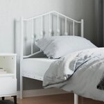 vidaXL Tête de lit métal blanc 80 cm