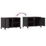 vidaXL Meuble TV noir 68x39x43 5 cm acier laminé à froid