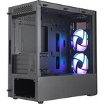 COOLER MASTER MB320L ARGB Dark Mirror Boîtier PC Gaming (M-ATX, Panneau en verre trempé, 2x120mm ARGB)