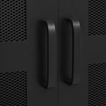 vidaXL Armoire de bureau avec portes en maille Acier 75x40x120 cm Noir