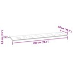 vidaXL Coussin de banc de jardin multicolore 200x50x4 cm tissu
