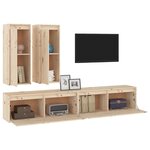 vidaXL Meubles TV 4 Pièces Bois massif de pin