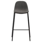 vidaXL Ensemble de bar 5 Pièces Tissu Gris foncé