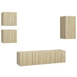 vidaXL Ensemble de meubles TV 5 Pièces Chêne sonoma Bois d'ingénierie