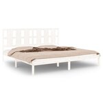 vidaXL Cadre de lit Blanc Bois de pin massif 200x200 cm
