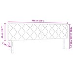 Tête de lit vidaXL Design Blocs Diamant Taupe 160 cm Tissu