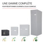 Boite aux lettres Soléa 1 porte Noir Sablé 2100 MS