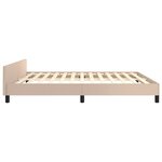 vidaXL Cadre de lit avec tête de lit Cappuccino 160x200 cm Similicuir