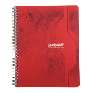 Calligraphe Cahier spirale A4 21 x 29,7 cm - grands carreaux Seyès - 180 pages (bloc 180 feuilles)