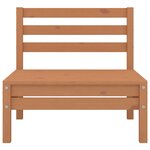 vidaXL Salon de jardin 4 Pièces Bois de pin massif Marron miel