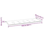 vidaXL Coussin de banc de jardin motif de feuilles 150x50x4 cm