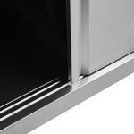 vidaXL Table de travail avec portes coulissantes 100x50x(95-97)cm Inox