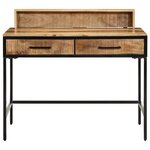 vidaXL Table console 100x55x75 cm en bois massif brut de mangue