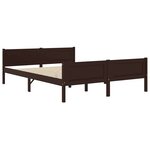 vidaXL Cadre de lit sans matelas pin massif marron foncé 160x200 cm