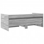 vidaXL Lit de jour avec tiroirs sans matelas sonoma gris 100x200 cm