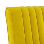 vidaXL Fauteuil sans accoudoirs jaune velours