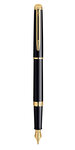 Waterman hemisphere stylo plume noir brillant plume moyenne encre bleue coffret cadeau