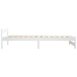 vidaXL Cadre de lit Blanc Bois de pin massif 90x200 cm