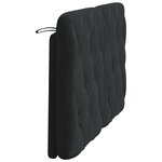 vidaXL Coussin de tête de lit noir 120 cm velours