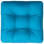 vidaXL Coussin de palette bleu 60x60x12 cm tissu