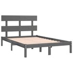 vidaXL Cadre de lit Gris Bois massif 200x200 cm