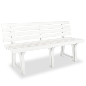 vidaXL Banc de jardin 145 5 cm Plastique Blanc