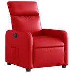 vidaXL Fauteuil inclinable électrique Rouge Similicuir
