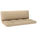 vidaXL Salon de jardin palette 6 Pièces et coussins pin imprégné de blanc