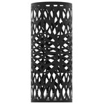 vidaXL Porte-parapluie Feuilles Acier Noir