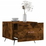 vidaXL Table basse Chêne fumé 50x50x40 cm Bois d'ingénierie