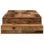 vidaXL Cadre de lit de stockage Bois vieilli 80x200 cm