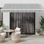 vidaXL Auvent rétractable anthracite et blanc 3 5x2 5m tissu/aluminium