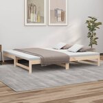 vidaXL Lit coulissant 2x(90x200) cm Bois de pin massif