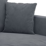 vidaXL Ensemble de canapés 4 Pièces avec coussins Gris foncé Velours