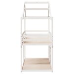 vidaXL Lit superposé avec toit blanc 75x190 cm bois massif de pin