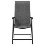 vidaXL Chaises pliables de jardin lot de 8 gris résine tressée