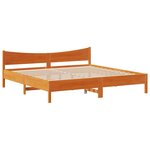vidaXL Cadre de lit et tête de lit cire marron 200x200 cm bois de pin