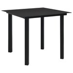 vidaXL Mobilier à dîner d'extérieur 5 Pièces Rotin PVC Noir