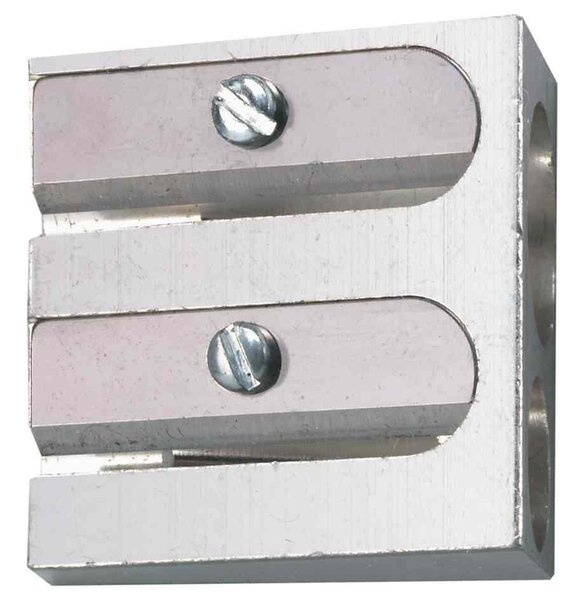Taille-crayons duo, en aluminium, forme biseautée HERLITZ