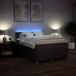 vidaXL Sommier à lattes de lit avec matelas Marron foncé 160x200 cm