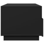 vidaXL Table basse avec lumières LED noir 90x49x40 cm